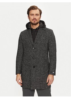 KARL LAGERFELD Płaszcz wełniany 455712 544727 Czarny Regular Fit ze sklepu MODIVO w kategorii Płaszcze męskie - zdjęcie 182645460