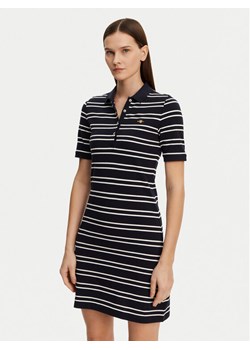Gant Sukienka codzienna Striped Shield 4200571 Granatowy Slim Fit ze sklepu MODIVO w kategorii Sukienki - zdjęcie 182645561