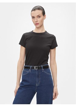 Calvin Klein T-Shirt Smooth Cotton Baby Tee K20K206794 Czarny Slim Fit ze sklepu MODIVO w kategorii Bluzki damskie - zdjęcie 182645650
