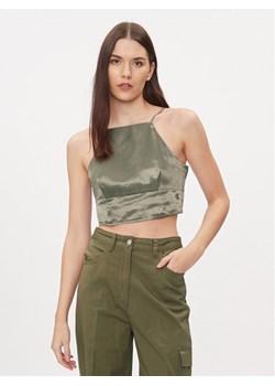 Calvin Klein Jeans Top J20J222903 Zielony Slim Fit ze sklepu MODIVO w kategorii Bluzki damskie - zdjęcie 182645734