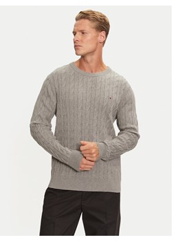 Tommy Hilfiger Sweter MW0MW33132 Szary Regular Fit ze sklepu MODIVO w kategorii Swetry męskie - zdjęcie 182645753