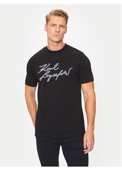 KARL LAGERFELD T-Shirt 755048 544224 Czarny Regular Fit ze sklepu MODIVO w kategorii T-shirty męskie - zdjęcie 182645760