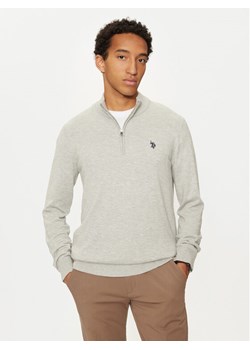 U.S. Polo Assn. Sweter MUP2963 Szary Regular Fit ze sklepu MODIVO w kategorii Swetry męskie - zdjęcie 182645821