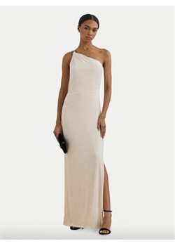 LAUREN RALPH LAUREN Sukienka wieczorowa 253751483020 Écru Slim Fit ze sklepu MODIVO w kategorii Sukienki - zdjęcie 182645922