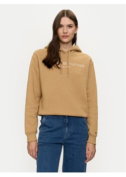 Tommy Hilfiger Bluza Modern WW0WW43598 Beżowy Regular Fit ze sklepu MODIVO w kategorii Bluzy damskie - zdjęcie 182646222