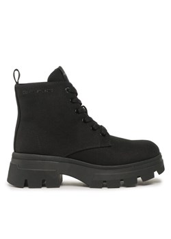Calvin Klein Jeans Botki Chunky Combat Laceup Boot Co YW0YW01239 Czarny ze sklepu MODIVO w kategorii Workery damskie - zdjęcie 182646490