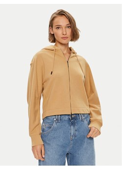 Calvin Klein Bluza Nano Logo K20K207210 Beżowy Relaxed Fit ze sklepu MODIVO w kategorii Bluzy damskie - zdjęcie 182646744