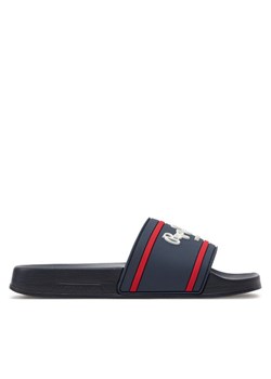 Pepe Jeans Klapki Slider Logo B PBS70054 Granatowy ze sklepu MODIVO w kategorii Klapki dziecięce - zdjęcie 182646852