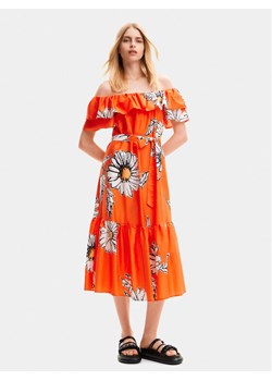 Desigual Sukienka letnia Georgeo 24SWVW02 Pomarańczowy Regular Fit ze sklepu MODIVO w kategorii Sukienki - zdjęcie 182646940