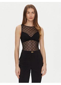 Elisabetta Franchi Body BO-020-51E2-V150 Czarny Slim Fit ze sklepu MODIVO w kategorii Bluzki damskie - zdjęcie 182647074
