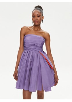 Pinko Sukienka koktajlowa Fiamma fiole101589 Y3LE Fioletowy Regular Fit ze sklepu MODIVO w kategorii Sukienki - zdjęcie 182647263