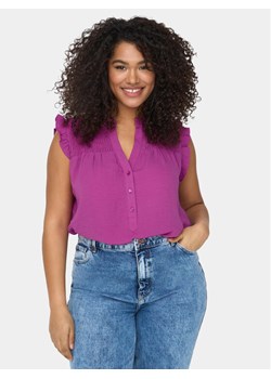 ONLY Carmakoma Top 15284993 Fioletowy Regular Fit ze sklepu MODIVO w kategorii Bluzki damskie - zdjęcie 182647340