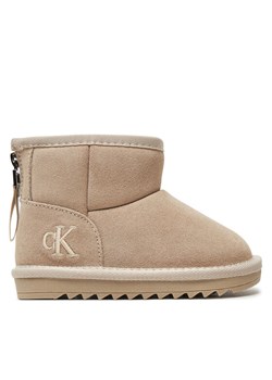 Calvin Klein Jeans Śniegowce Fur Boot V3A5-81036-0187 M Beżowy ze sklepu MODIVO w kategorii Buty zimowe dziecięce - zdjęcie 182647374