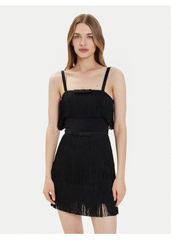 Elisabetta Franchi Sukienka koktajlowa AB-635-42E2 Czarny Regular Fit ze sklepu MODIVO w kategorii Sukienki - zdjęcie 182647400