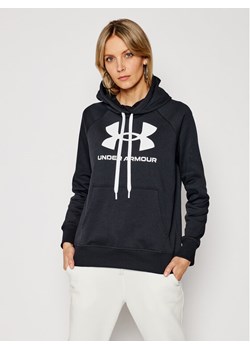 Under Armour Bluza Ua Rival Fleece Logo 1356318 Czarny Loose Fit ze sklepu MODIVO w kategorii Bluzy damskie - zdjęcie 182647452