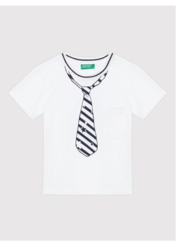 United Colors Of Benetton T-Shirt 3I1XG100P Biały Regular Fit ze sklepu MODIVO w kategorii Koszulki niemowlęce - zdjęcie 182647544