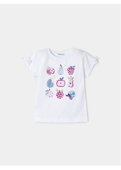 Mayoral T-Shirt 3084 Biały Regular Fit ze sklepu MODIVO w kategorii Bluzki dziewczęce - zdjęcie 182647724