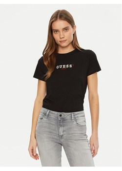 Guess Jeans T-Shirt W5RI54 J1314 Czarny Regular Fit ze sklepu MODIVO w kategorii Bluzki damskie - zdjęcie 182648200