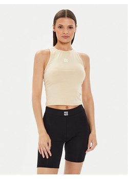 Hugo Top 50514859 Beżowy Slim Fit ze sklepu MODIVO w kategorii Bluzki damskie - zdjęcie 182648313
