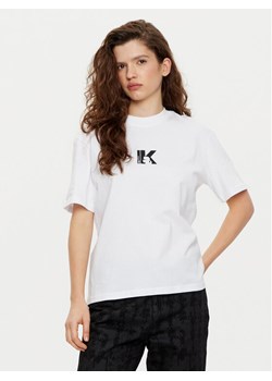 Karl Lagerfeld Jeans T-Shirt A1W17031 Biały Regular Fit ze sklepu MODIVO w kategorii Bluzki damskie - zdjęcie 182648342