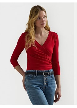 LAUREN RALPH LAUREN Bluzka 200824366021 Czerwony Slim Fit ze sklepu MODIVO w kategorii Bluzki damskie - zdjęcie 182648343