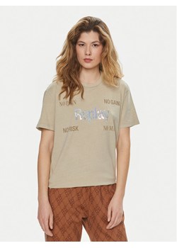 Replay T-Shirt W3072A.000.22658M Beżowy Regular Fit ze sklepu MODIVO w kategorii Bluzki damskie - zdjęcie 182648403