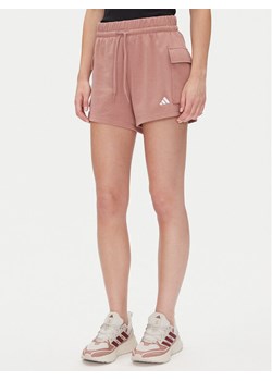 adidas Szorty sportowe Essentials Small Logo JC5703 Różowy Loose Fit ze sklepu MODIVO w kategorii Szorty - zdjęcie 182648634