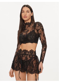 Hunkemöller Bluzka Mya 205075 Czarny Slim Fit ze sklepu MODIVO w kategorii Piżamy damskie - zdjęcie 182648823