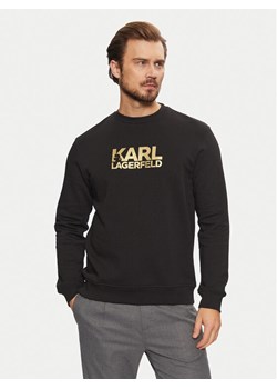 KARL LAGERFELD Bluza 705091 551917 Czarny Regular Fit ze sklepu MODIVO w kategorii Bluzy męskie - zdjęcie 182649152