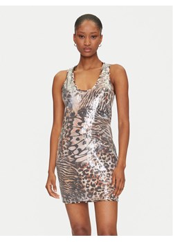 Guess Sukienka codzienna E5GK04 KCR72 Brązowy Bodycon Fit ze sklepu MODIVO w kategorii Sukienki - zdjęcie 182649333