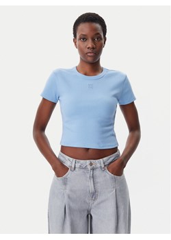 HUGO T-Shirt Delanor 50512000 Niebieski Slim Fit ze sklepu MODIVO w kategorii Bluzki damskie - zdjęcie 182649570