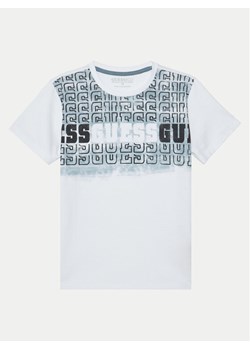Guess T-Shirt L5RI23 K8HM4 Biały Regular Fit ze sklepu MODIVO w kategorii T-shirty chłopięce - zdjęcie 182649660