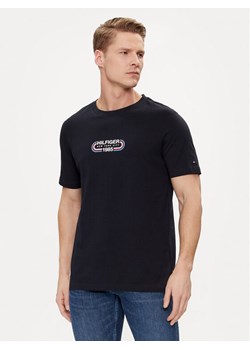 Tommy Hilfiger T-Shirt Track Graphic MW0MW34429 Granatowy Regular Fit ze sklepu MODIVO w kategorii T-shirty męskie - zdjęcie 182650024