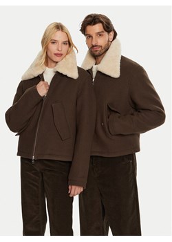AMI PARIS Kurtka przejściowa HJK060.WV0049 Brązowy Regular Fit ze sklepu MODIVO w kategorii Kurtki damskie - zdjęcie 182650052