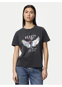 Pieces T-Shirt Filten 17152519 Szary Regular Fit ze sklepu MODIVO w kategorii Bluzki damskie - zdjęcie 182650150