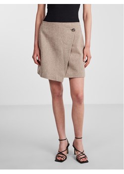 YAS Spódnica trapezowa 26031615 Beżowy Regular Fit ze sklepu MODIVO w kategorii Spódnice - zdjęcie 182650402