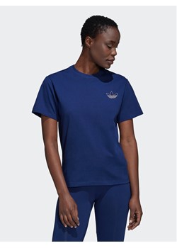 adidas T-Shirt HK5176 Granatowy Regular Fit ze sklepu MODIVO w kategorii Bluzki damskie - zdjęcie 182650423