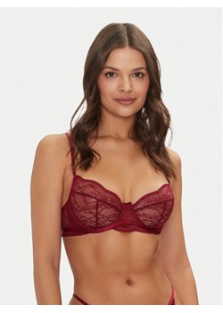Hunkemöller Biustonosz z fiszbiną Isabelle 206364 Bordowy ze sklepu MODIVO w kategorii Biustonosze - zdjęcie 182650492