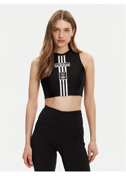 adidas Top Adibreak JD0102 Czarny Slim Fit ze sklepu MODIVO w kategorii Bluzki damskie - zdjęcie 182650522