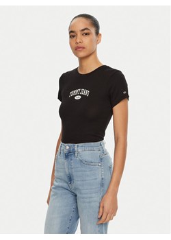 Tommy Jeans T-Shirt DW0DW19435 Czarny Slim Fit ze sklepu MODIVO w kategorii Bluzki damskie - zdjęcie 182650673