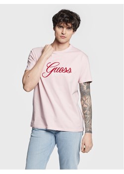 Guess T-Shirt 3D Embro M3GI25 K8FQ4 Różowy Regular Fit ze sklepu MODIVO w kategorii T-shirty męskie - zdjęcie 182650982