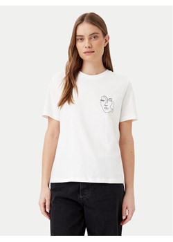 Vila T-Shirt Sybilla 14103247 Biały Regular Fit ze sklepu MODIVO w kategorii Bluzki damskie - zdjęcie 182651033