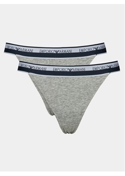 Emporio Armani Underwear Komplet 2 par stringów 164522 4R227 00948 Szary ze sklepu MODIVO w kategorii Majtki damskie - zdjęcie 182651433