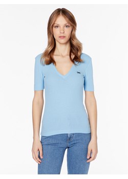 Lee T-Shirt L49FIPA32 112333690 Błękitny Slim Fit ze sklepu MODIVO w kategorii Bluzki damskie - zdjęcie 182651482