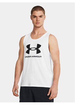 Under Armour Tank top Ua Sportstyle Logo Tank 1382883-100 Biały Loose Fit ze sklepu MODIVO w kategorii T-shirty męskie - zdjęcie 182651713