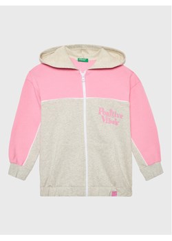 United Colors Of Benetton Bluza 3J68C501Y Szary Oversize ze sklepu MODIVO w kategorii Bluzy dziewczęce - zdjęcie 182651913