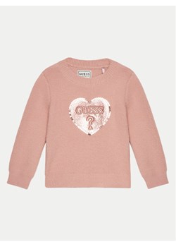 Guess Sweter K4BR02 Z3220 Różowy Regular Fit ze sklepu MODIVO w kategorii Swetry dziewczęce - zdjęcie 182651941