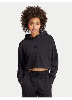 adidas Bluza ALL SZN French Terry 3-Stripes JI9104 Czarny Regular Fit ze sklepu MODIVO w kategorii Bluzy damskie - zdjęcie 182652381