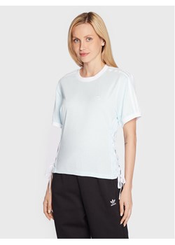 adidas T-Shirt Always Original Laced HK5063 Błękitny Loose Fit ze sklepu MODIVO w kategorii Bluzki damskie - zdjęcie 182652440