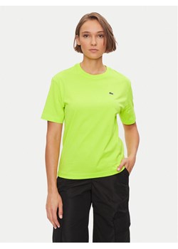 Lacoste T-Shirt TF7215 Żółty Loose Fit ze sklepu MODIVO w kategorii Bluzki damskie - zdjęcie 182652460